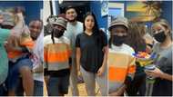 Nigerian man opens tattoo shop in US, gets emotional in video as Oyinbo people gather to celebrate with him
