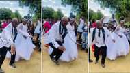 Limpopo groom steals bride's shine in TikTok video, SA loves his energy: "He was born ready for this dance"