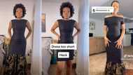 Woman's TikTok life hack of layering dresses to create floor-length gowns gets negative reviews
