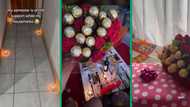 Student's romantic indoor picnic for bae goes viral, Mzansi reacts with cute and funny comments