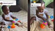Mzansi touched by little blind girl crying while figuring out her stack toy, internet applauds her determination in TikTok