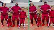 Skomota challenge: Johannesburg family with matching outfits do the funny dance in TikTok video