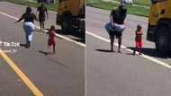 Little boy upset mom outran him to hug dad, TikTok of his irritation gets 8.4M views