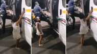 Little girl helps petrol attendant shake taxi to get max fuel: Video has Mzansi broken with laughter