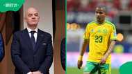 Gianni Infantino shares message on Bafana Bafana star Jayden Adams' death