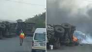 Man rescues woman amid fiery truck accident in KwaZulu-Natal, incident caught on camera