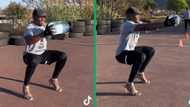 Physically fit SA man slays workout with high heels, video stuns TikTokkers