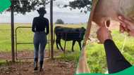 "Big ups to women": Young woman thrives as farmer in video, SA applauds hardworker