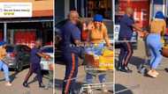 TikTok video shows Mzansi woman pranking man, takes parcel out of his trolley and walks off