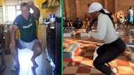 Cape Town dad in TikTok video attempts King Squat's walk, Mzansi in tears over hilarious workout