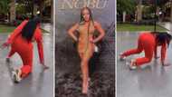'How to Ruin Christmas' star Thando Thabethe trips and falls in hilarious video, star's celeb friends share mixed responses