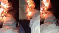 Man sits calmly in bed while sheets around him are engulfed in flames: "But why are you so chilled?"