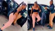 "She beats Khamo Mphela": SA reacts to lady jiving at petrol station