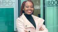 Hard-working accountant celebrates 1st day on grind at international company