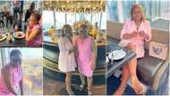 Young lady takes mum out for dinner, adorable photos light up social media