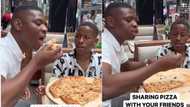 Man nearly swallows pizza pieces whole, SA howling over friend's reaction to ferocious appetite
