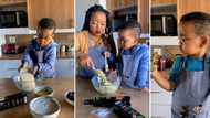 Darling mom and son bake together in touching video, has Mzansi hearts pumping custard: "I hope he gets paid"