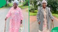 "Table manners kugogo": gogo eating a burger with a fork and knife has Mzansi supporting her