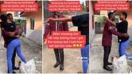 "This is lovely": Young lady wows boyfriend & his family with bag of rice ahead of Christmas, video stuns many