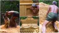Man transforms mud into beautiful kingsize bed, his video wows many on social media