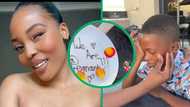 Man, woman announce to child that they are pregnant, boy teary
