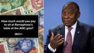 Mzansi reveals how much they would pay to sit next to Cyril Ramaphosa at ANC gala dinner