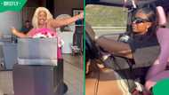 "Driving my dream car": Woman's roughly R1.2m Barbie-themed vehicle turns heads