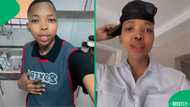 A young graduate posted a TikTok of herself working at a supermarket in her gown after her ceremony