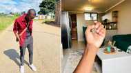 Proud young man moves from Limpopo to Gauteng, shows off his new crib: "Certified city boy"