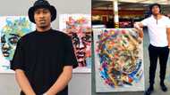 Artist wows Mzansi with colourful portrait: "You're as beautiful as your art"