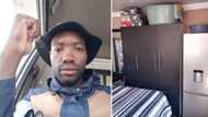 Proud man shows off small room he’s managed to make into a home: Mzansi loves what he’s done with the space