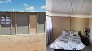 Mzansi divided about 1 room built with R25k with expert plastering, Facebook users discuss Joburg man's humble abode