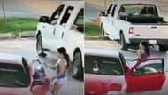Lol: Man crashes bakkie while checking out beautiful lady, “How are you going to explain this to the foreman”