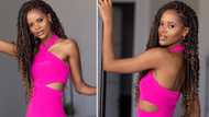 "Our Miss SA": Ndavi Nokeri leaves peeps gasping with new pretty in pink look