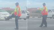 Clip of enthusiastic Mzansi traffic cop left social media users busting over his slick shoes