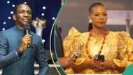 Video shows moment Pastor Enenche caught woman ‘lying’ with her testimony before his congregation