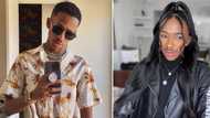 Lasizwe looking handsome in fresh haircut cut & fire outfit in 2 viral pics, Mzansi goes gaga for his masculine look: "I can have your kids"