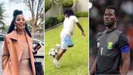 Kelly Khumalo and Senzo Meyiwa's daughter Thingo impresses with her soccer skills in video, SA emotional