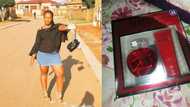 Lovely lady gushes over taxi driver bae's thoughtful lux spoils, Mzansi approves: "He got taste"