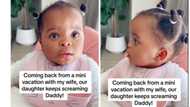 TikTok video of baby reuniting with dad after short period warms Mzansi hearts: "She knows she has the best!"