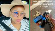 Pretoria couple's budget-friendly small apartment renovation wows Mzansi on TikTok