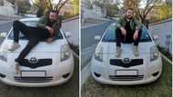 Man proudly shows off his basic whip, says success isn't measured by the car a person drives