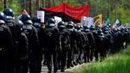 Hundreds protest outside German Tesla factory