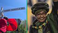 ANC and EFF supporters celebrate the renaming of William Nicole Drive in honour of Winnie Mandela