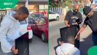 SK Original gives 'Shaka iLembe' actor Thembinkosi Mthembu cracked glass portrait, impresses SA