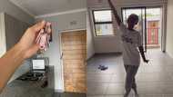 Young lady celebrates new home, new job: "God's favourite right now"