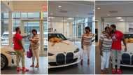 Tomorrow is not promised: Man says as he takes his mum to a showroom, buys her 2022 BMW car