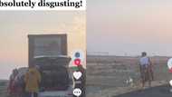 Mzansi uproar as family discards trash on roadside in TikTok post
