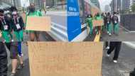 Confusion as Nigerian athletes storm the streets of Tokyo to protest their disqualification from Olympics
