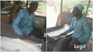 Man with masters degree fries garri to make a living, shares his dream of becoming an employer